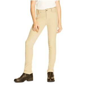 Ariat Tan Equestrian Performer Knee Patch, Front Zip JOD Front Zip pant girl 12